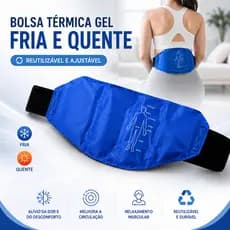 Bolsa Térmica Gel Compressa Fria Quente Reutilizável Com Cinta Ajustável Dores Lesões