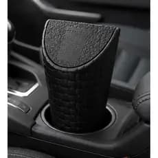 Mini Lixeira para Carro Porta Copo com Tampa Acessório Automotivo Preto