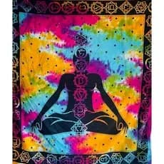 Canga Praia Cangão Colcha Cama Painel Coberta Tie dye 2,30x2,10m Lençol Gigante Mandala King