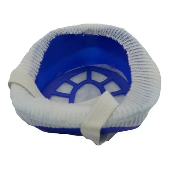Kit com 3 Máscara de plástico azul com filtro de papel - tudo
