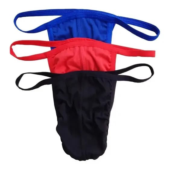 KIT C/3 Calcinha Tanga Masculina Fio