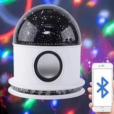 Globo Luminária Constelação Projetor de Estrelas Caixa de Som Com Bluetooth  Music Bulb Para Natal