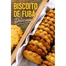 Biscoito de Fubá 1 pacote 125 gramas Delicioso Saboroso
