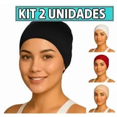 Kit 2 Toucas Anti-Frizz Nero Lisa | Para Dormir | Protege e Mantém Cabelo Alinhado Cacheados, Lisos