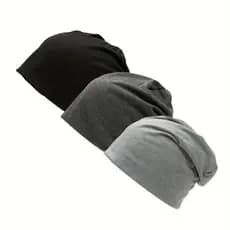 3 Gorro unissex camada dupla, poliéster, elásticos, para adultos, estilo casual, Touca