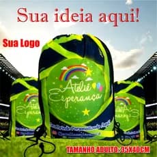 Mochila Saco Personalizada 35x40 cm Sacochila Mochila Personalizadas