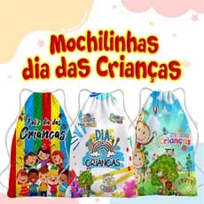 Mochilinhas Sacochila Sacolinhas Dia das Crianças 20x30cm.