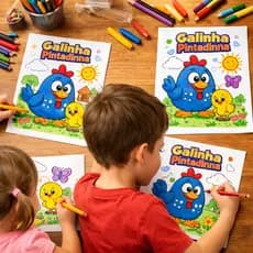 Kit Desenhos para Colorir Meninas ou Meninos desenhos A6 | Educativo Infantil