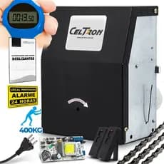 Kit Motor De Correr Corrente Celtron Até 5m Portão 400kg
