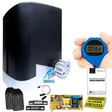 Kit 1 Motor PPA DZ Home 2 Controles Portão Eletrônico 300kg Cremalheira