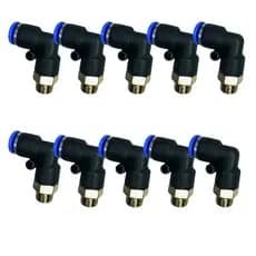 10 Conexão Pneumática Engate Rápido Rosca 1/4 BSP X Tubo 8 mm
