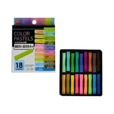 Giz Pastel Seco Com 18 Cores Fluorescente Para Colorir E Pintar