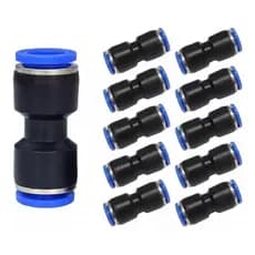 10 Conexão Pneumática União Reta TUBO X TUBO 6mm