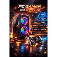 Computador Gamer Intel Core i7 - 16GB de RAM - SSD 240GB - Placa de Vídeo GT730 4GB