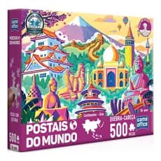 Quebra Cabeça Postais Do Mundo Ásia 500 Peças Toyster