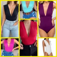 Body bori maiô feminino decote V faixa piscina praia luxo.