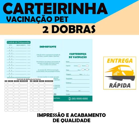 Carteirinha de Vacinação Pet