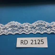 Renda Elastano Estreita 2 Cm Larg - Branca 5 metros 10 metros 20 metros estica -  2125  1A9