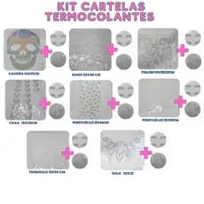 3 un Cartela Termocolante Caveira Ponto de Luz Gola strass Metal Sextavante Aplique Termocolante Patch Pedrarias Bordado