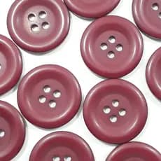 Botões Grandes 4 Furos Brilhante Plástico ABS Bordô 27mm 44241 Botao colorido para confecção artesanatos e camisas