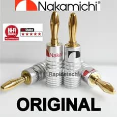2 plugs banana Nakamichi para caixas de som e receiver - Made in Japan - Pronta entrega em SP