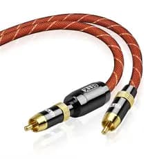 Novo cabo subwoofer 8mm alta qualidade blindado para hometheater- 5m