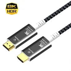 Novo cabo hdmi fibra otica 2.1 8k top alta qualidade ideal para projetores e placas de video top gamers- 10 m