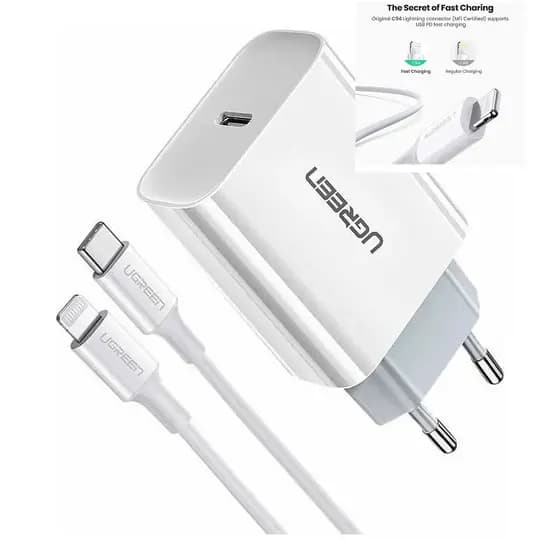 Novo Carregador iphone pd 20 w Ugreen turbo + Cabo iPhone mfi IPHONE - Pronta entrega em sp