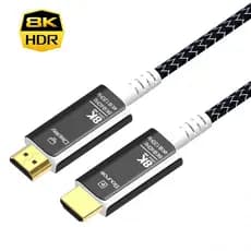 Novo cabo hdmi fibra otica 2.1 8k top alta qualidade ideal para projetores e placas de video top gamers- 2 m