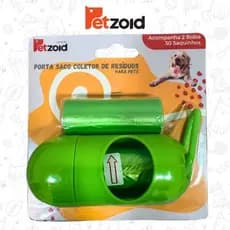 Kit Saquinho Higiênico Cata Caca Suporte + 2 Rolos Saquinhos Higienicos Pet Cachorro Cão Gatos