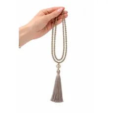 Japamala Cristal Fumê com Tassel – Equilíbrio, Proteção e Elegância