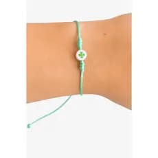 Pulseira Trevo de 4 Folhas – Sorte, Proteção e Boas Energias 🌿✨