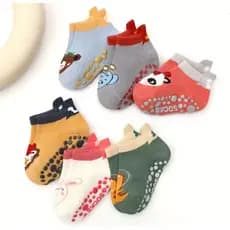 Kit 3 e 6 pares de meias antiderrapantes infantil segurança conforto fofas macias antideslizante meia bebê brincar pé