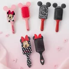Escova de cabelo Mickey e Minnie cerdas macias adulto e infantil Disney Desenho Criança Cabelo Pente Mickey Mouse mikei