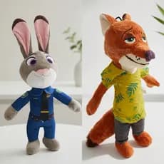 Zootopia Pelúcia Judy Hopps Nick Wilde Infantil Personagem Filme Disney Presente Criança Decoração Pelucia Raposa Coelha