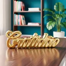Mini Enfeite Decorativo Porcelana Palavras Positivas Gratidão Decoração Sala Rack Quarto Nicho Presentes Criativos