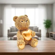 Urso Decorativo Estátua Enfeite Casa Sala Quarto Escritório Presentes Criativos Decoração