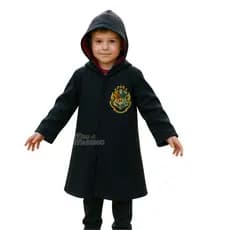 Capa Manto Infantil Harry Potter Preto Com Touca