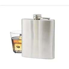 Cantil De Bolso Porta Bebida Aço Inox Whisky Vodka Rum