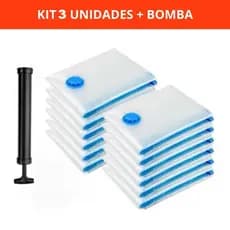 Kit 3  Saco a Vácuo Viagem Mala Organizador Para Roupa cm Guarda Roupa Edredom