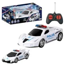 Carrinho de Controle Remoto - Carro de Policia Super Força Tática C/ 7 Funções 20cm Menino