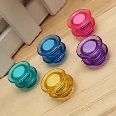 Kit Imã 30 50 Coloridos Para Pendurar Avisos Em Geladeira Ou Quadro Metálico Imãs