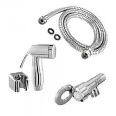 Kit de Ducha Higiênica Para Banheiro Completa Luxo Metal Inox  1,2m Chuveirinho Privada
