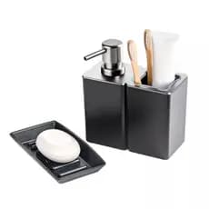 Conjunto de Banheiro Porta Escovas Saboneteira e Dispenser
