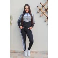 Conjunto Feminino Inverno calça e lusa manga longa Malha Crepe tamanhos especiais