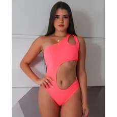 Body Maiô Feminino corte na lateral Esquerda em Suplex Com Bojo