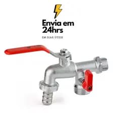 Torneira Esfera Tanque Máquina 2 Saídas E 1 SAÍDAS Bico 1/2X3/4 Parede Tanque Maquina