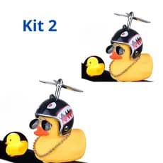 KIT 2 Patinho Jack da Zueira (Com Led) - Pato de Borracha Decora Bike Moto