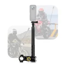 F - Suporte de Guidão e Bastão Invisível de Câmera 360° Moto