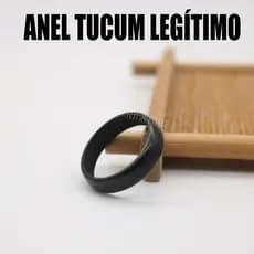 aliança Anel De Tucum Legítimo fosco preto adulto infantil masculino feminino 6mm boa qualidade
